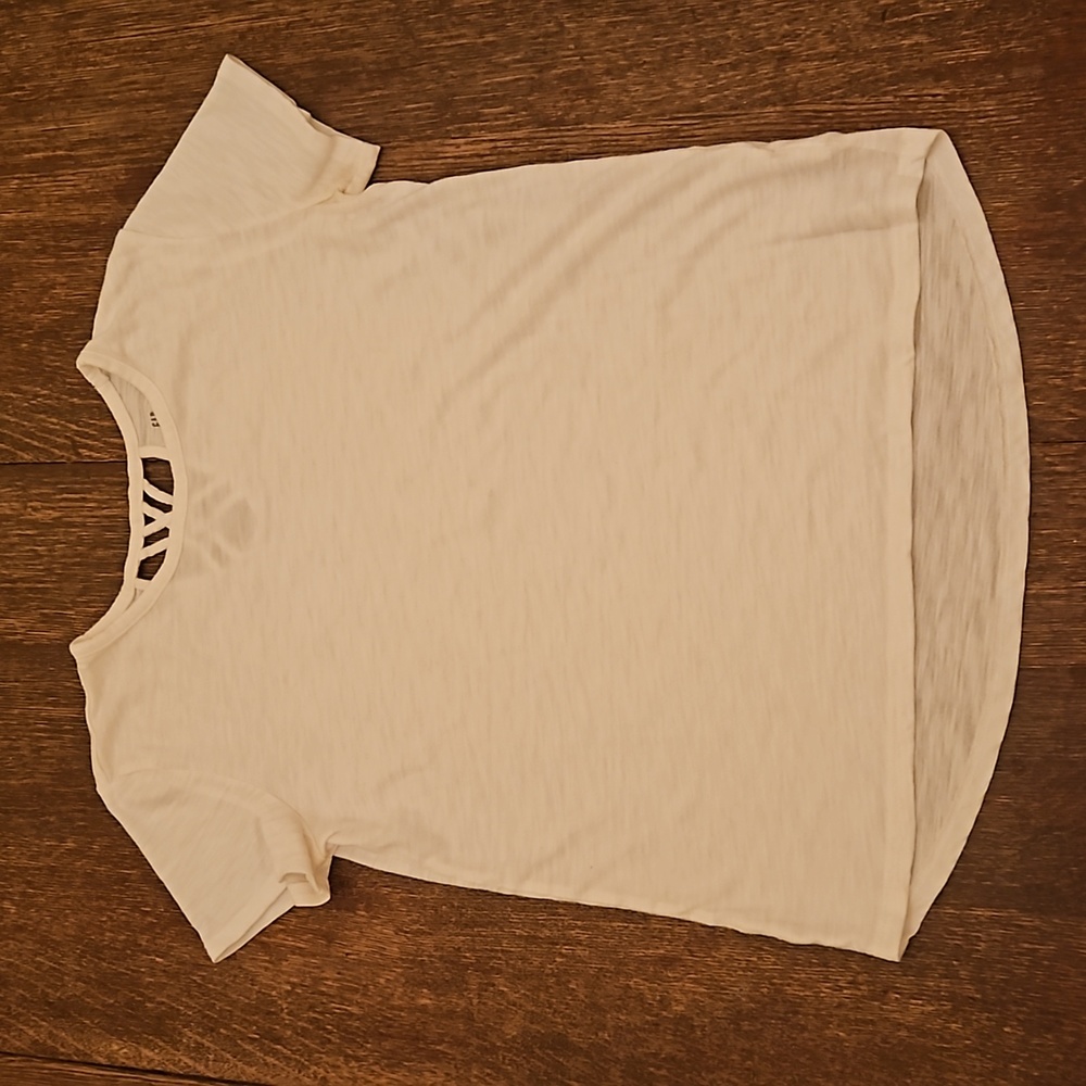 GAP Kids White Short Sleeve Girls T-Shirt, Size XL 12